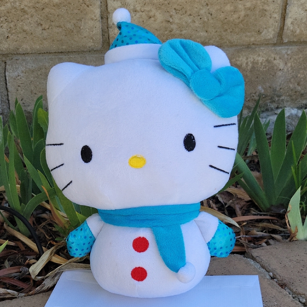 Sanrio Hello Kitty Snowman Pillow Plush 10".20